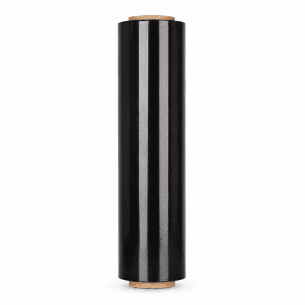 23 micron black stretch film, standard core roll - Hilux Poly