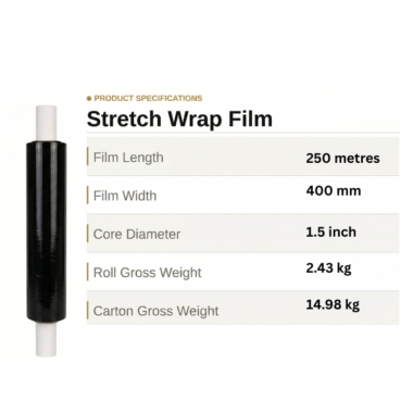 Extended Core film Black 23mu - 6 Rolls per box