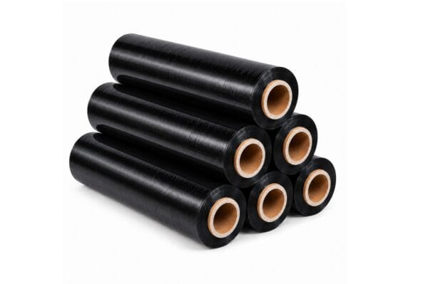 23 micron black stretch film, standard core roll - Hilux Poly
