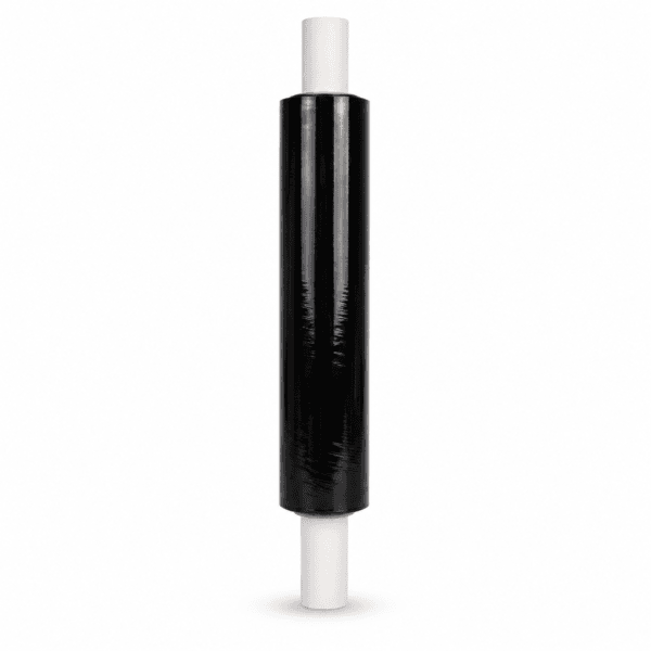 23 micron black stretch film, extended core roll - Hilux Poly